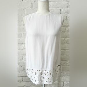 Massimo Dutti Off White Top With Back Tie Detail
